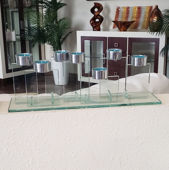 Clear Glass candle holder - Picture 7 of 7